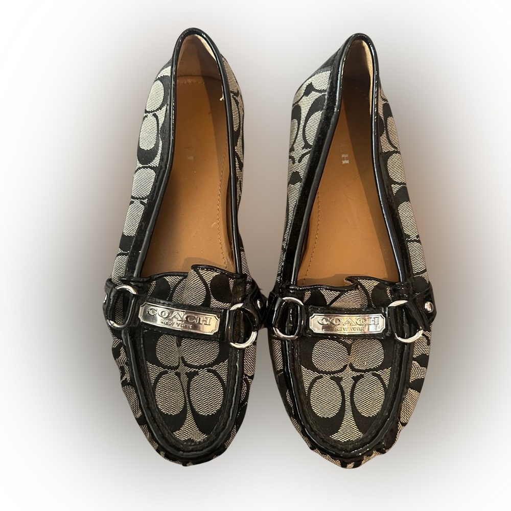 Coach black and grey loafers 7.5